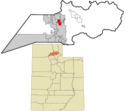 Weber County Utah incorporated and unincorporated areas Harrisville highlighted
